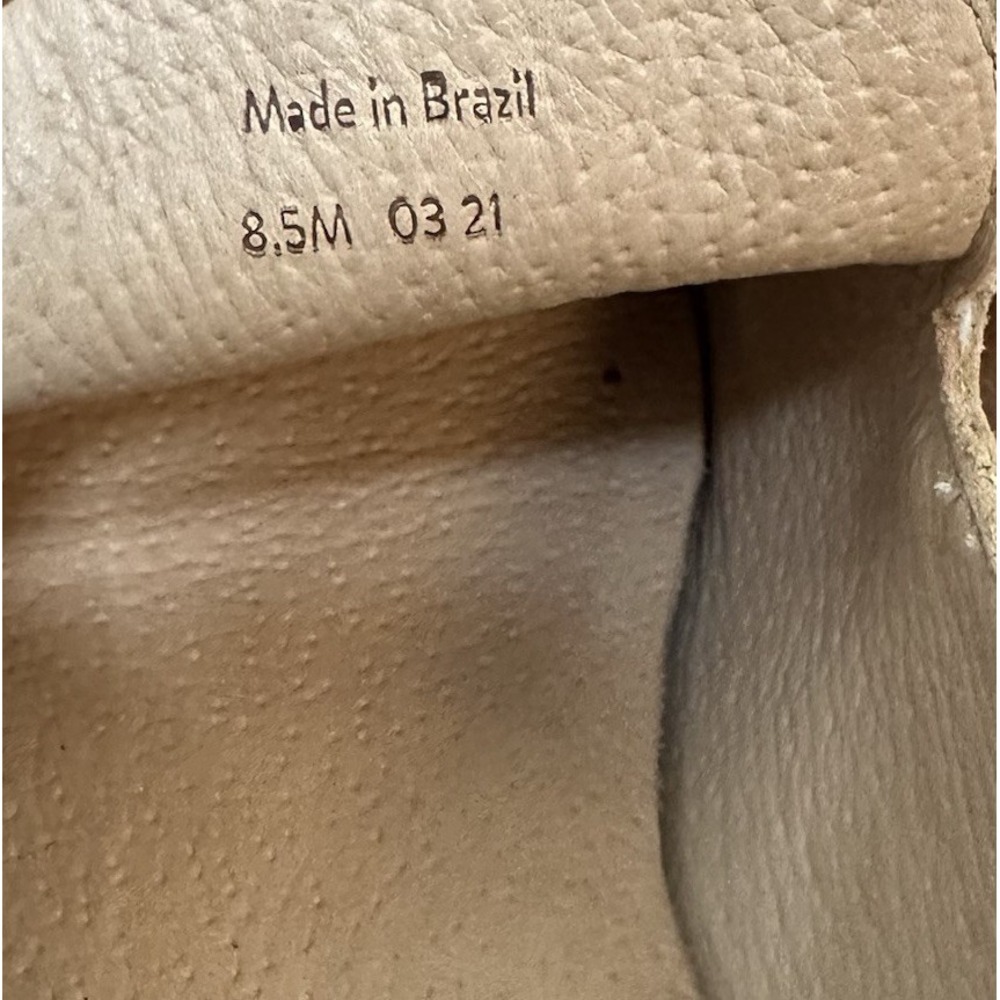 Jack Rogers Gold Leather Slip On Flat Loafer Women's Size 8.5M Made in Brazil - Picture 6 of 7